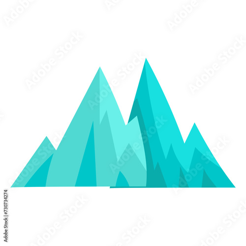 vector mountain object illustration