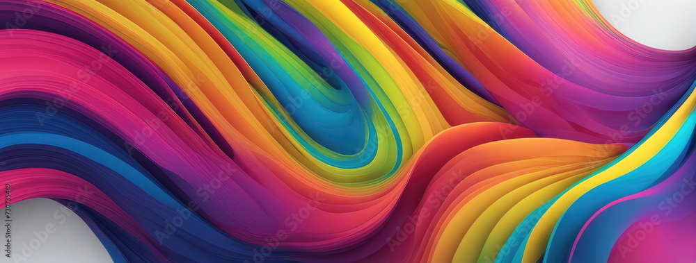 Obraz premium Psychedelic Bright Rainbow Swirl Pattern