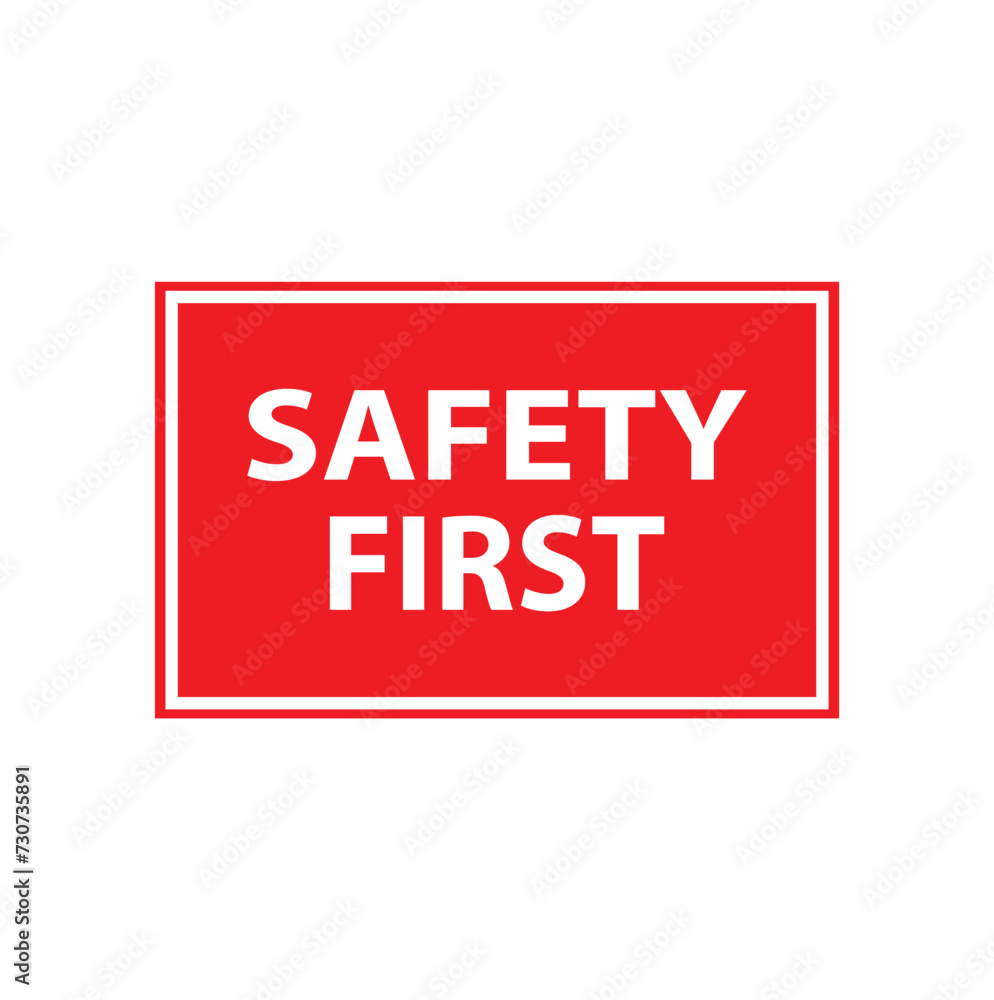 Safety symbols and first signs, work safety, caution work hazards, danger surveillance, zero accident, vector icon illustration Safety symbols and first signs, work safety, caution work hazards, danger surveillance, zero accident, vector icon illustration