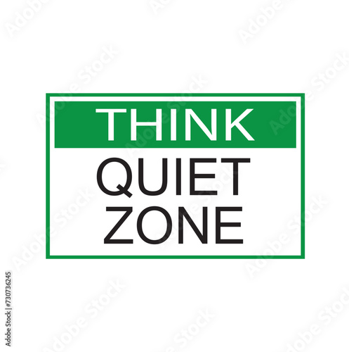 quiet zone sign. vector icon