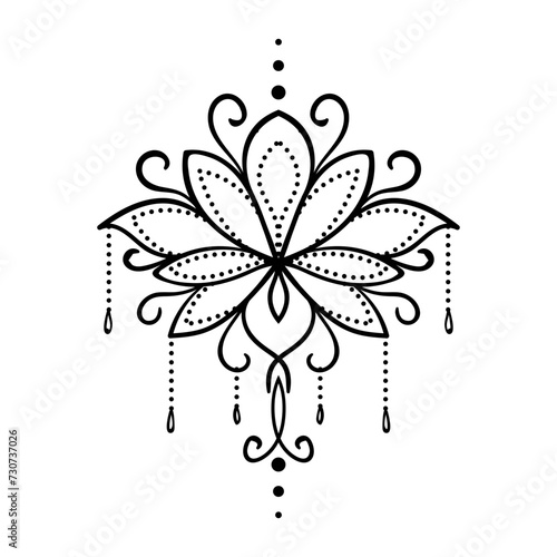 illustration of an outline vector hanger decoration object