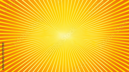 Abstract yellow sunburst background with radiant lines