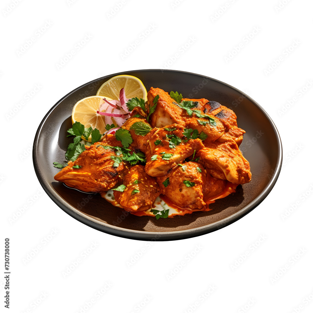 chicken tikka masala served on a plate, png transparent background chicken tikka masala served on a plate, png transparent background