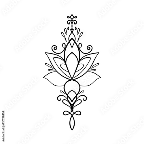 illustration of an outline vector hanger decoration object