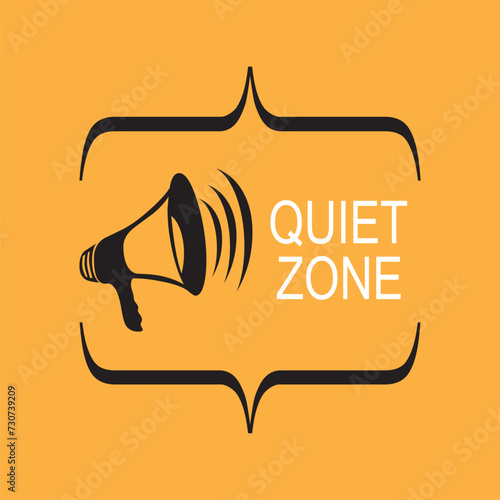 quiet zone sign. vector icon