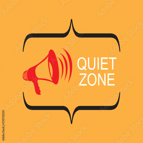 quiet zone sign. vector icon