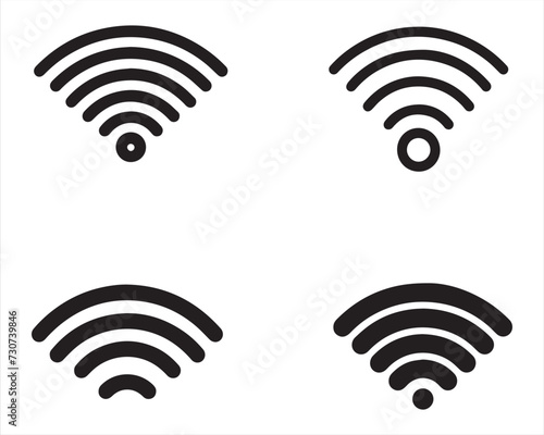 Wifi signal vector symbol icon on white Background Vector illustration 