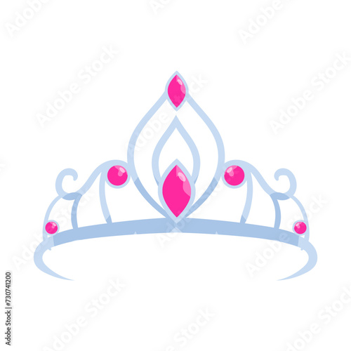 vector silver crown object illustration