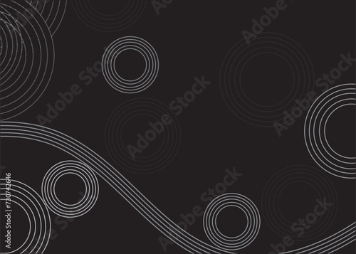 Abstract wave and round element for background.vector illustration   Stylized line artistic background. black and white Eps10