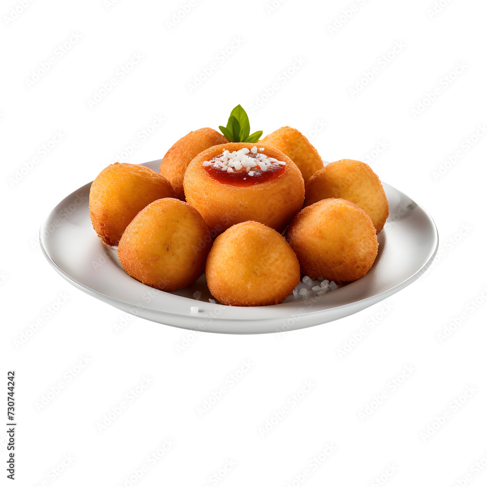 Coxinha served on a plate, png transparent background Coxinha served on a plate, png transparent background