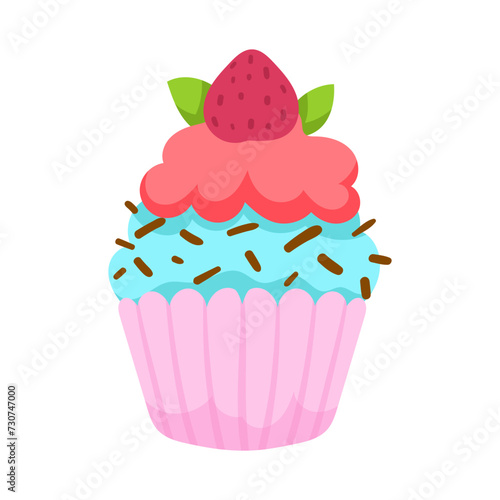 vector cup cake object illustration