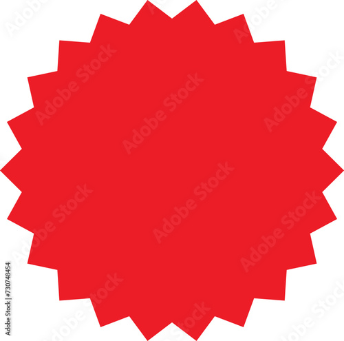 Starburst red sticker set - collection of special offer sale oval and round shaped sunburst labels and badges. Red starburst, sunburst, stamp, seal, label or burst, badge, sticker. Vector.