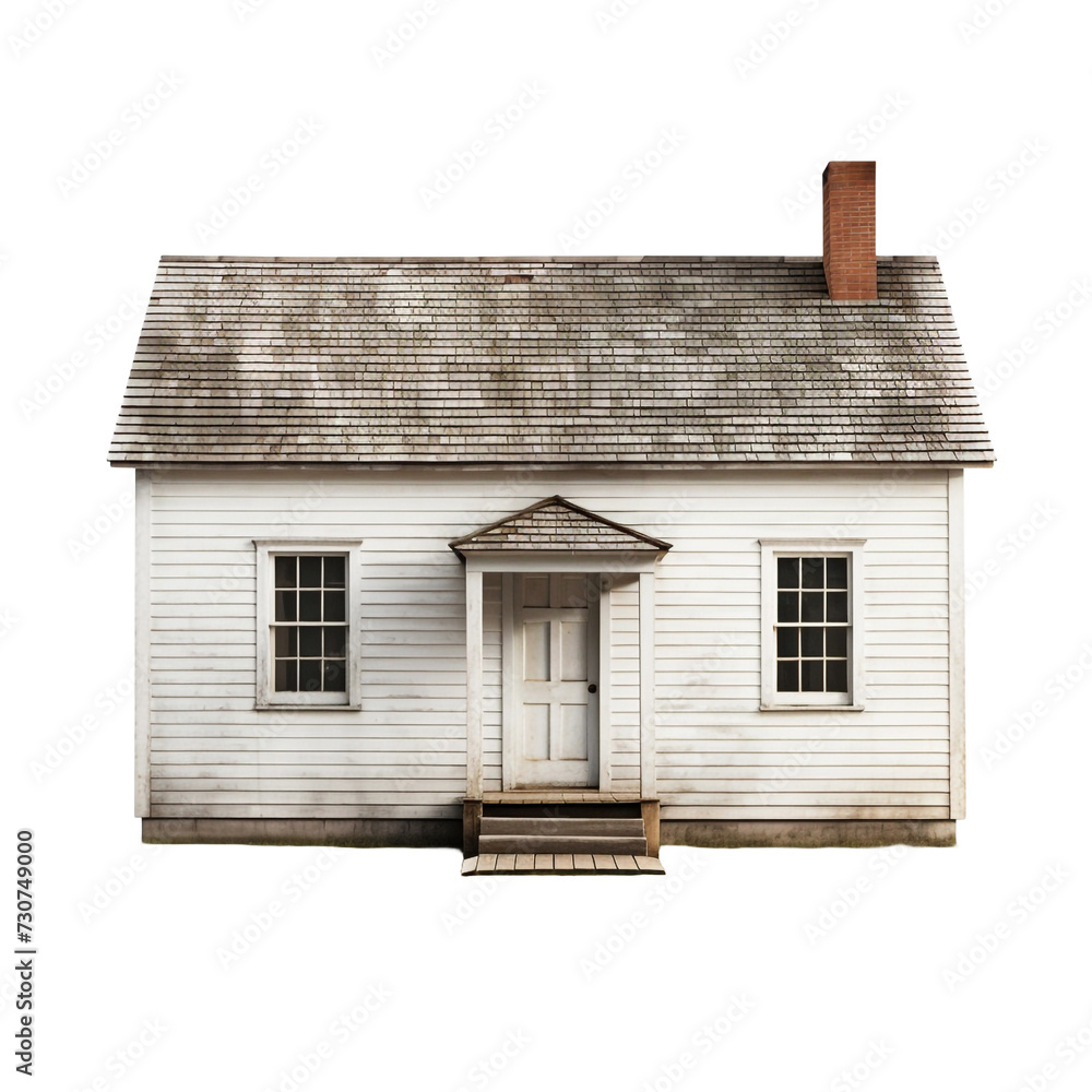 Colonial Saltbox house isolated on transparent background Colonial Saltbox house isolated on transparent background