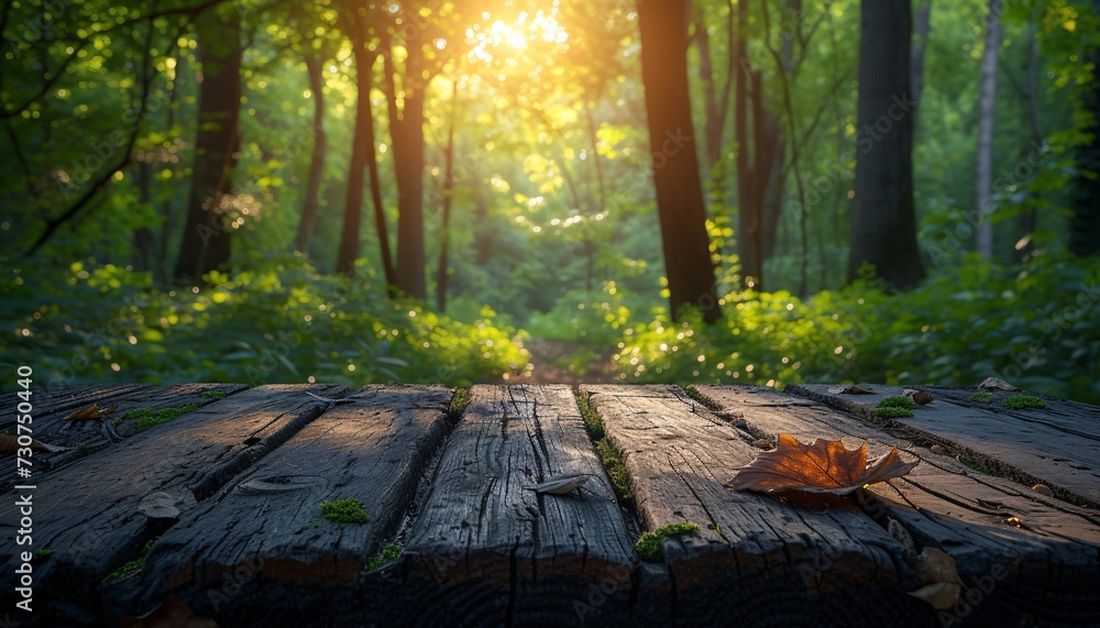 Autumn Leaves on a Bench in the Woods Generative AI Autumn Leaves on a Bench in the Woods Generative AI