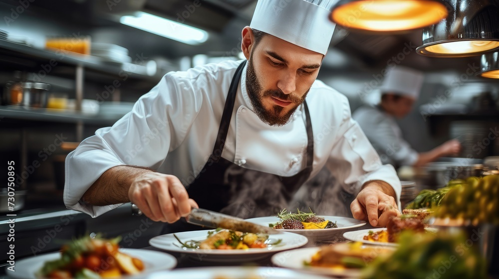 In a restaurant, chefs are creatively cooking a variety of gourmet suits to provide customers with gourmet flavors from all over the country. Generative AI. In a restaurant, chefs are creatively cooking a variety of gourmet suits to provide customers with gourmet flavors from all over the country. Generative AI.