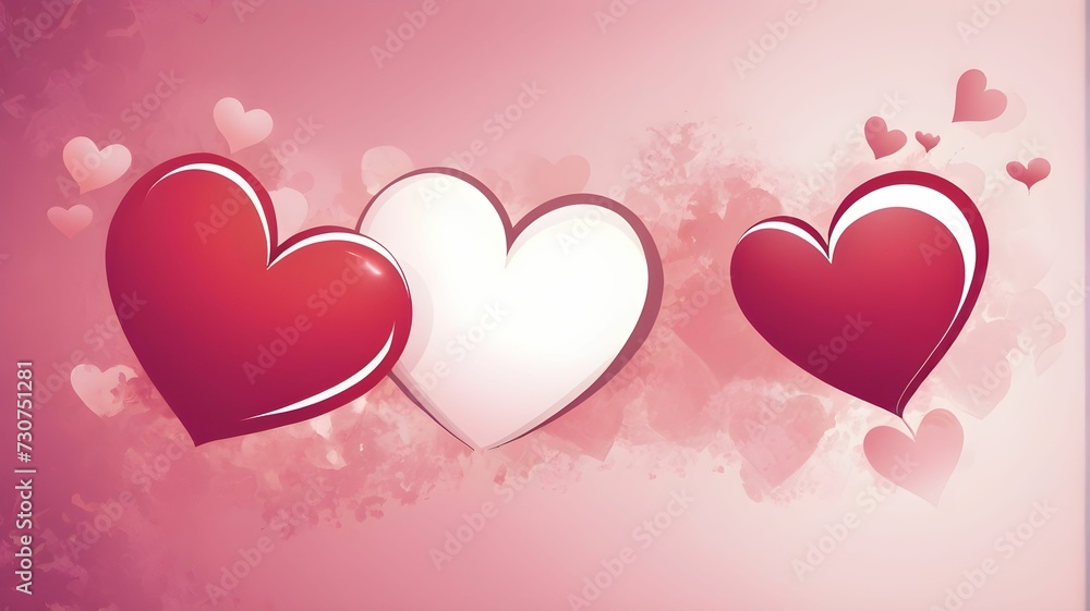 hearts, background for Valentine's Day greeting card and celebration of love