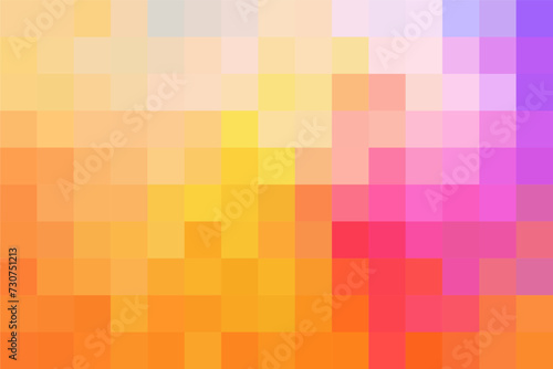 Colorful pixel background, gradient abstract tile background. Rectangular colourful check pattern © Yusak