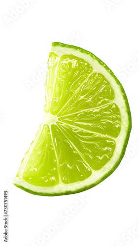 Juicy slice of lime isolated on transparent png © john
