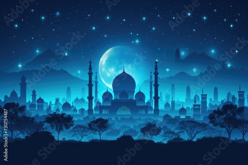 Ramadan kareem islamic or ied mubarak greeting card background