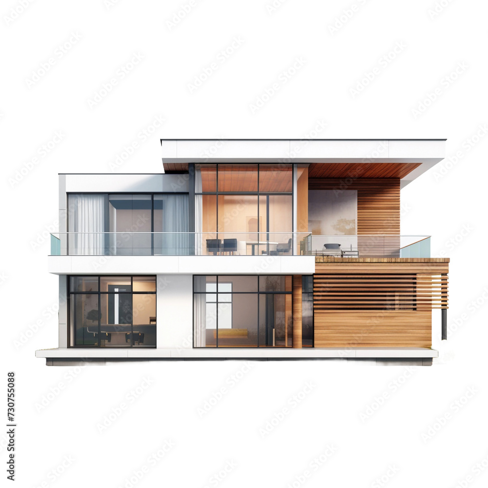 Contemporary house isolated on transparent background Contemporary house isolated on transparent background