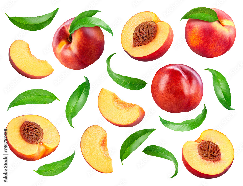 Fresh organic peach isolated Fresh organic peach isolated