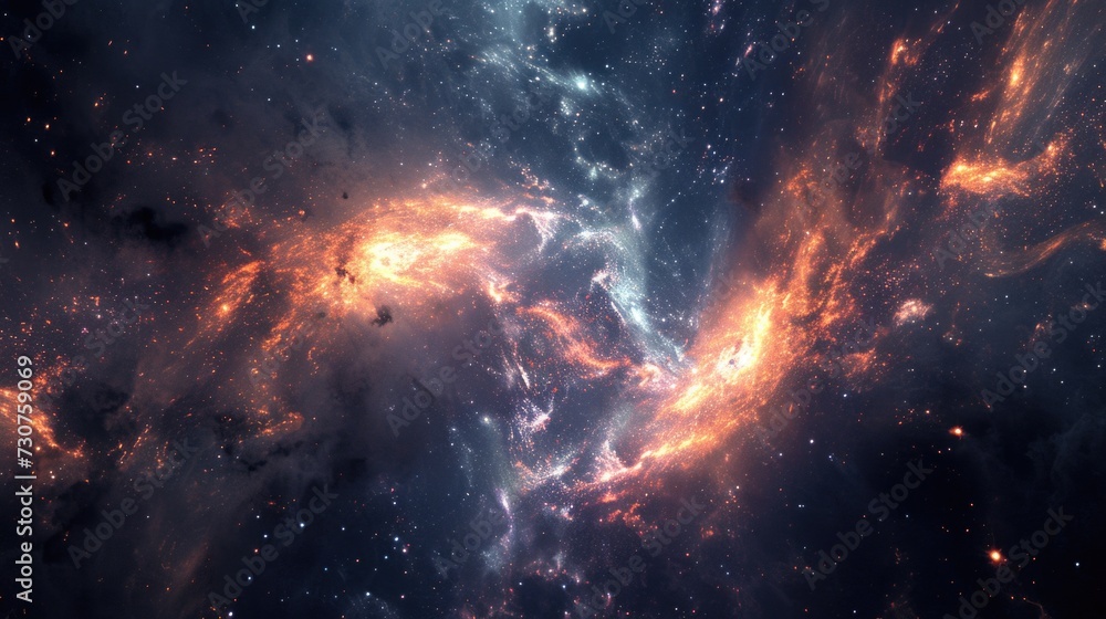 A captivating image of a space scene featuring stars and nebulas. Perfect for use in astronomy and science-related projects