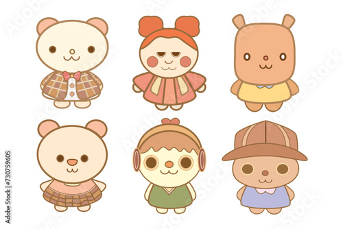 Wallpaper Mural Whimsical Vector Friends: Delightful and Colorful Cartoon Characters , Whimsical Vector Cartoons, Delightful Cartoon Characters, Colorful Vector Illustrations, Whimsical Cartoon Designs Torontodigital.ca