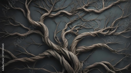 wallpaper made of intertwined mysterious tree branches