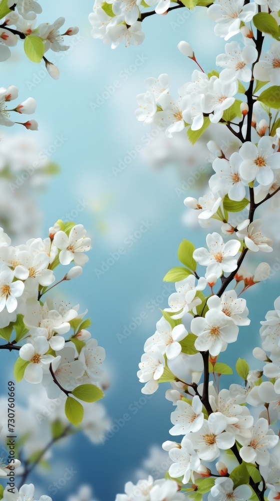 Fototapeta premium spring realistic background, for instagram