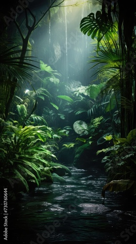 realitic jungle background  beautiful light  for  instagram 