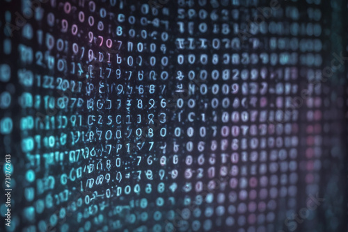 Blurred background of digital binary encrypted code © Giuseppe Cammino