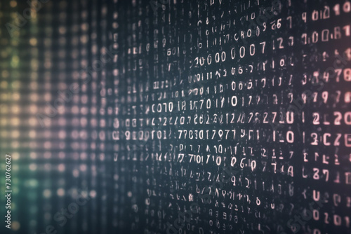 Blurred background of digital binary encrypted code