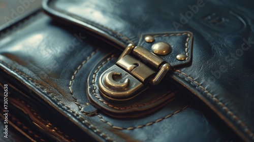 A close up view of a black leather purse. This versatile image can be used to showcase fashion accessories, luxury goods, or as an illustration for articles about style and trends