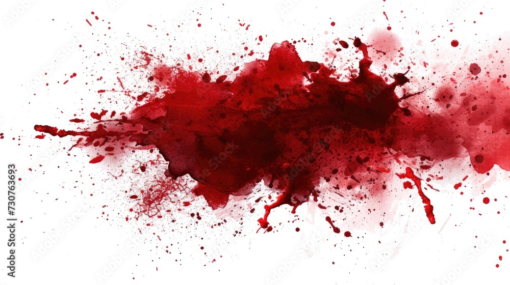 Blood splattered wallpaper on a white background. Perfect for horror-themed designs or Halloween projects