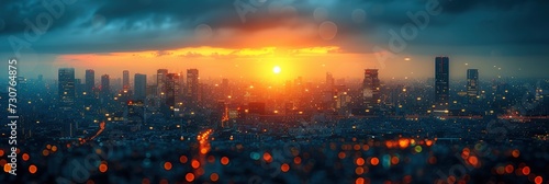 Blurred Abstract City Background, Background Banner HD