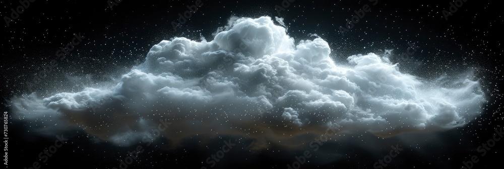 Cloud Isolated On Black Background Texture, Background Banner HD