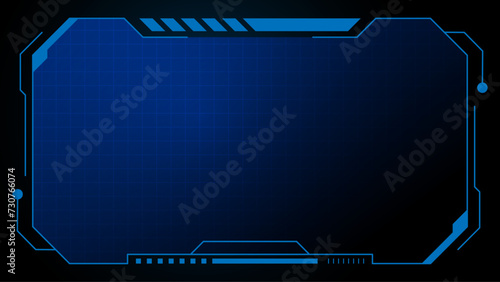 Hud frame. Game stream frame. HUD user interface abstract background.