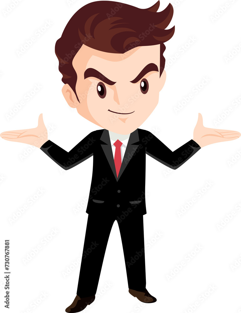 smart business man character smart business man character