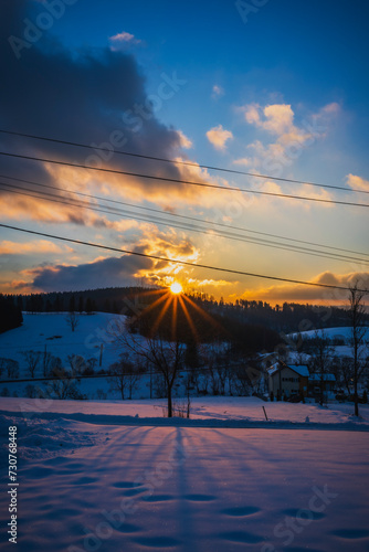 Sunrise in Lutowiska village © Leszek
