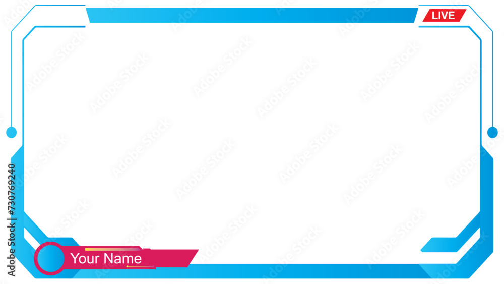 template frame for live stream gaming landscape 16:9 background editable HUD elements set template frame for live stream gaming landscape 16:9 background editable HUD elements set