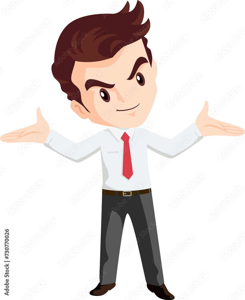 smart business man character smart business man character