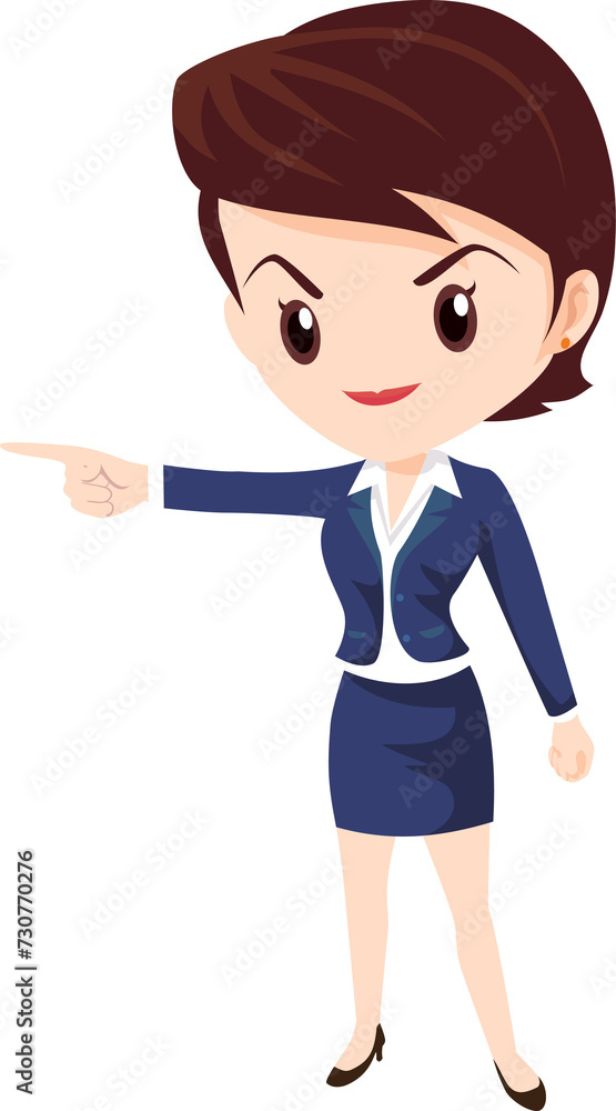 business woman standing character business woman standing character