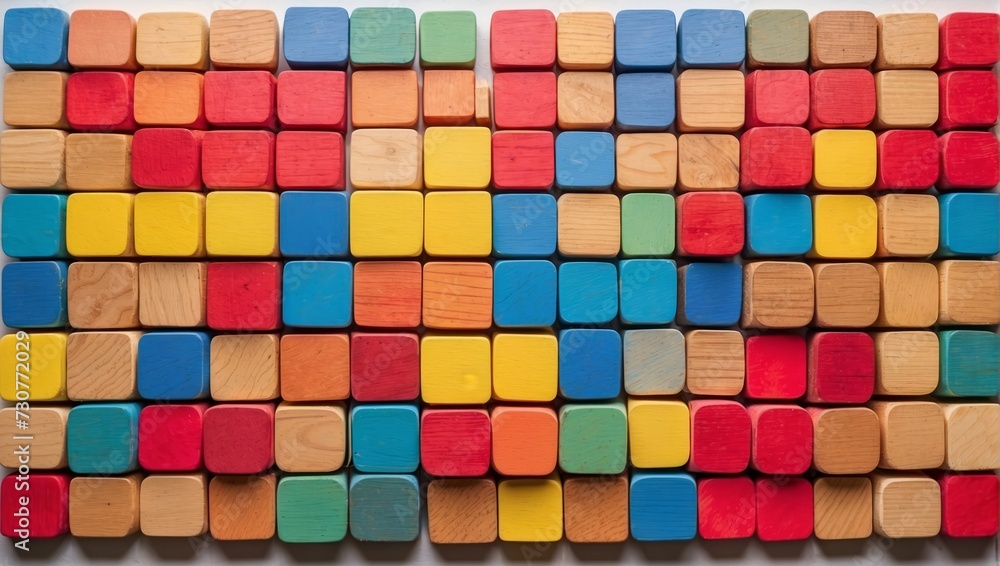 Colorful wooden blocks background. Top view Colorful wooden blocks background. Top view