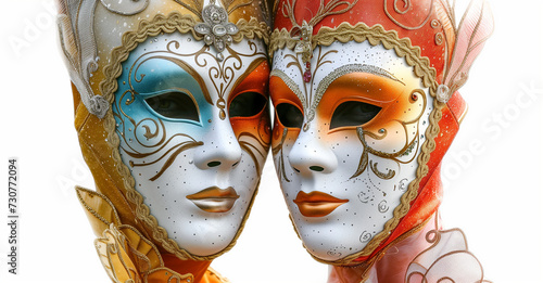Colorful women Masks Compose a Living Artwork