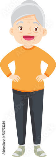 grand mother, old woman exercise