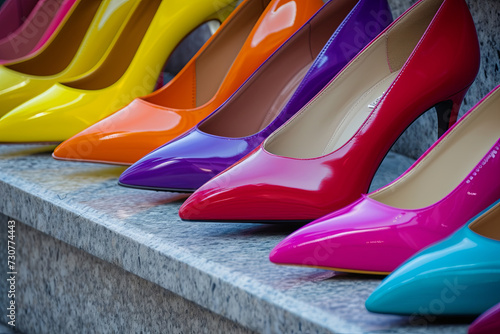 Color womanish shoes photo