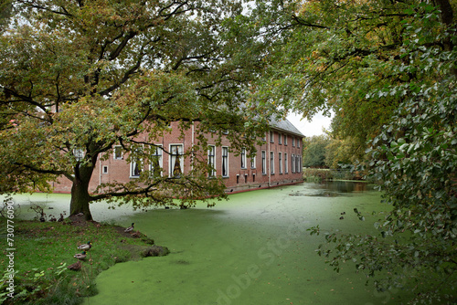Estate with canal at Roden Drente Mensinge Estate Netherlands. Landgoed Mensinge. Autumn. Fall Colors. photo