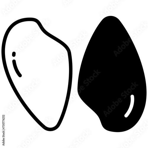 Chicken breast glyph and line vector illustration