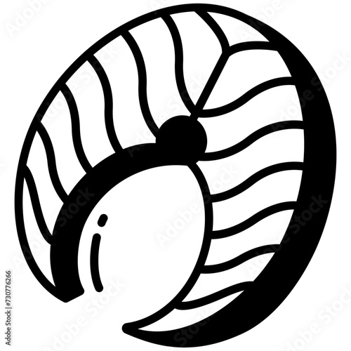salmon baked glyph and line vector illustration