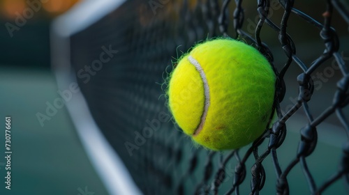 tennis ball in the net © Zain Graphics